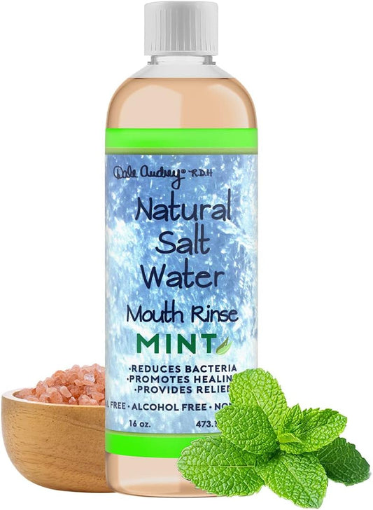 Natural Pink Himalayan Saltwater Mouth Rinse 16 FL Oz