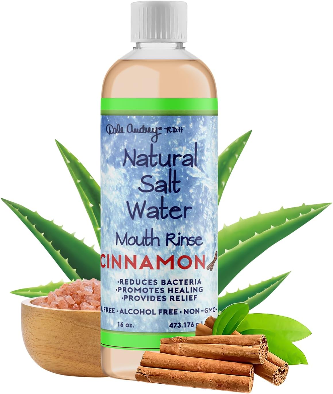 Natural Pink Himalayan Saltwater Mouth Rinse 16 FL Oz