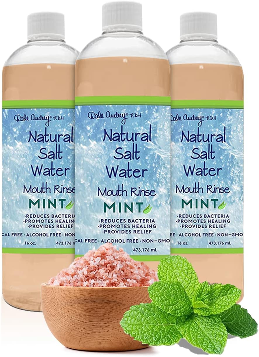 Natural Pink Himalayan Saltwater Mouth Rinse 16 FL Oz